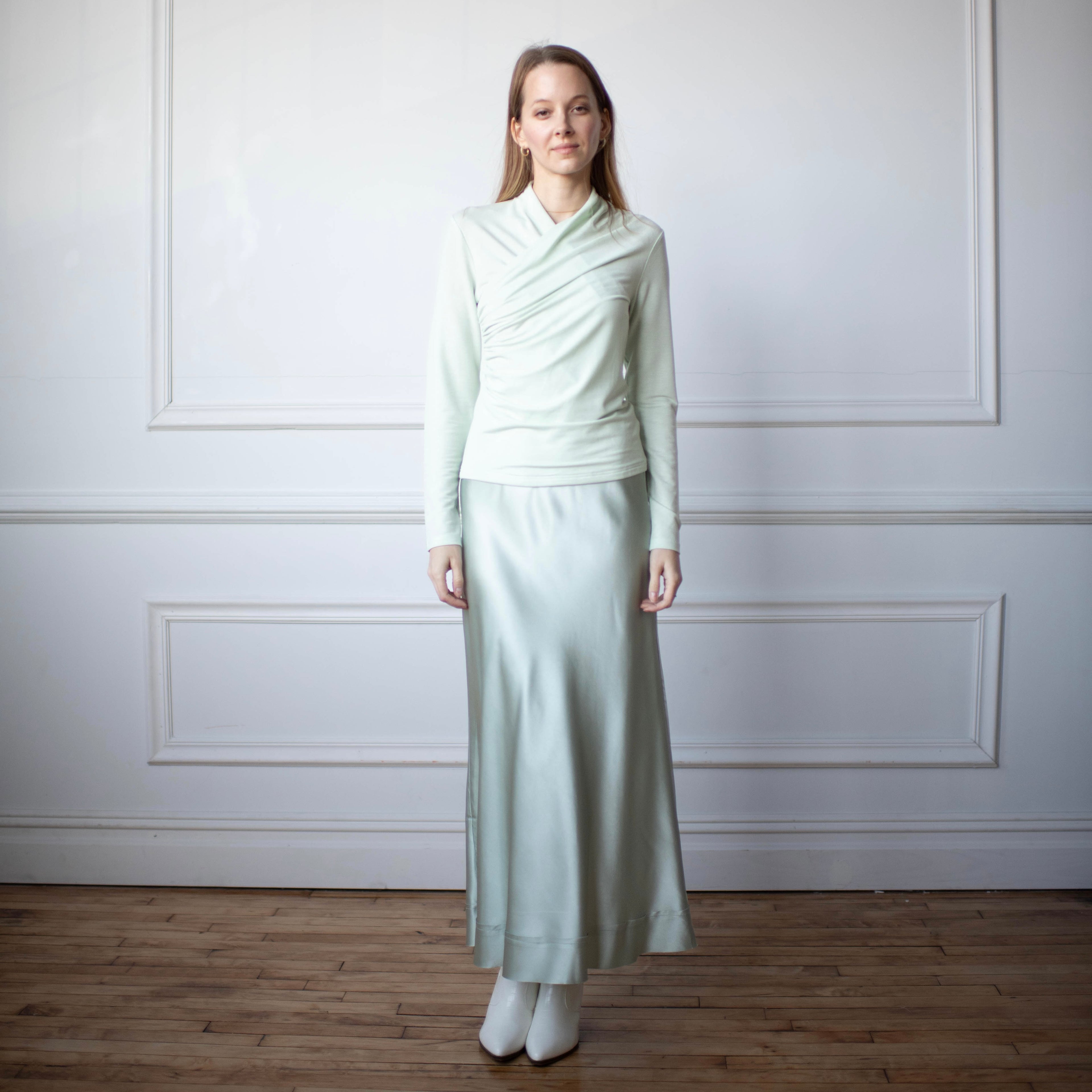 Evie Wrap Top | Mint [Final Sale]