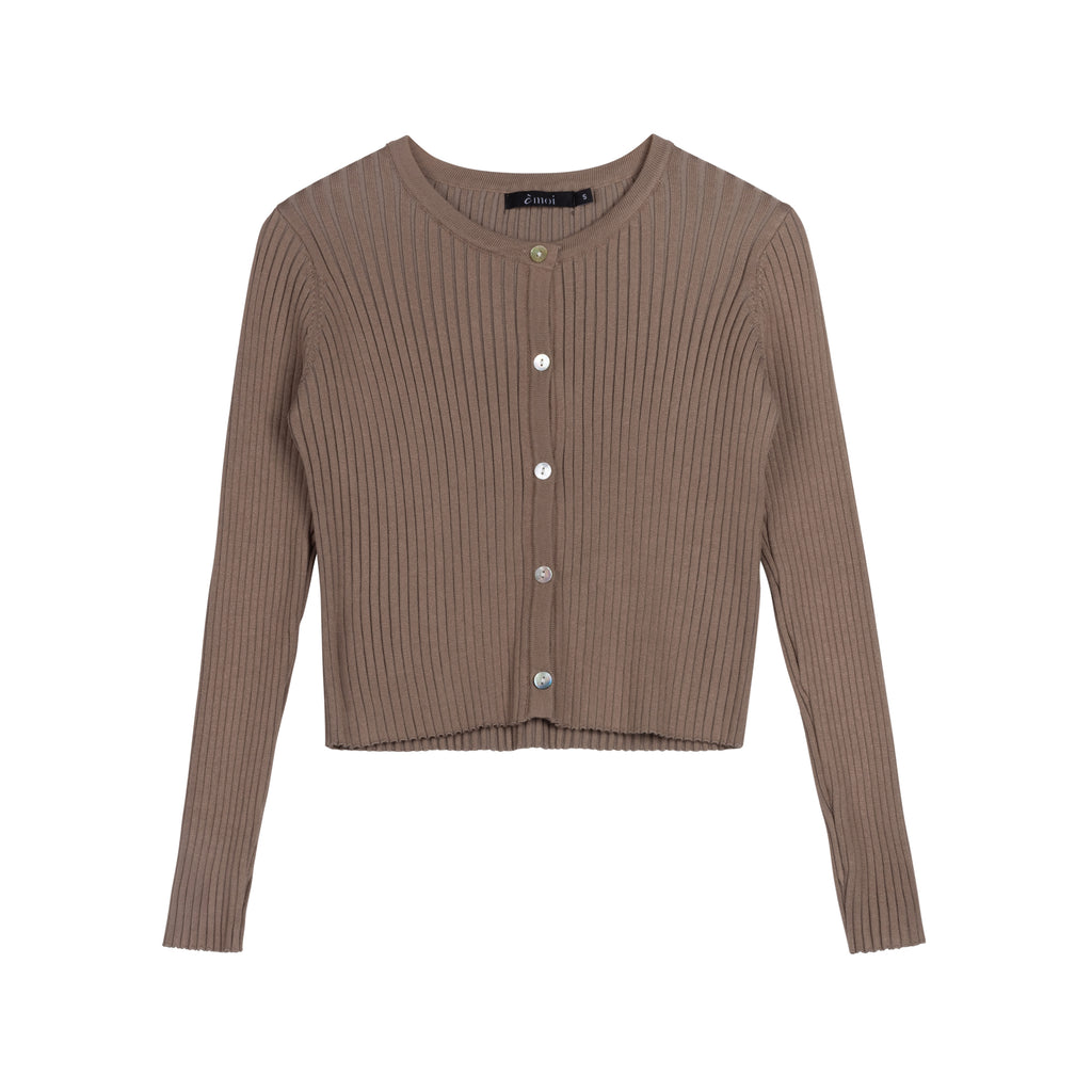 Knit Cardigan | Taupe