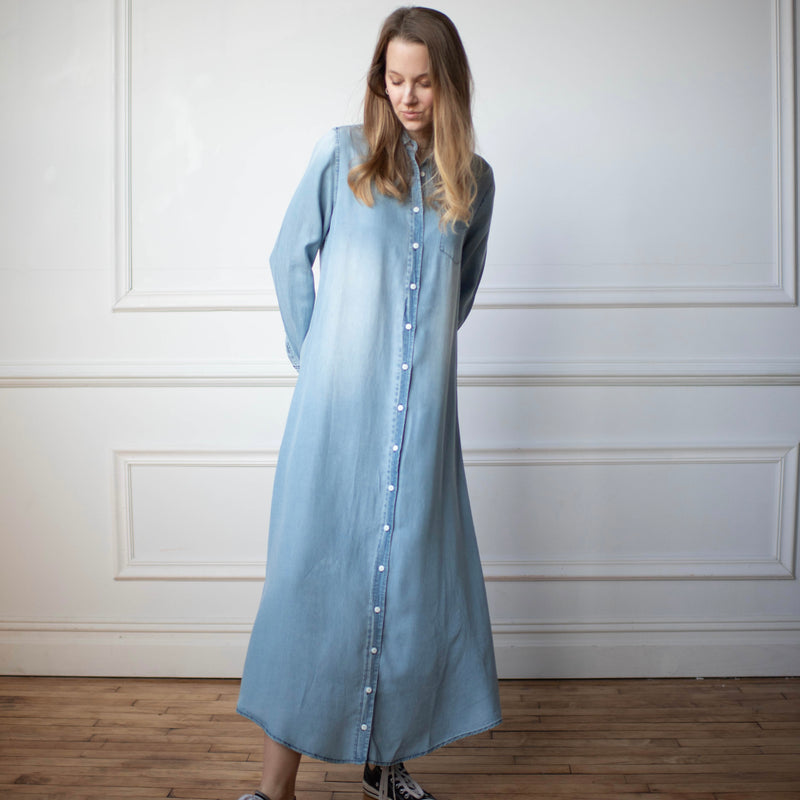 Delavee Denim Shirtdress