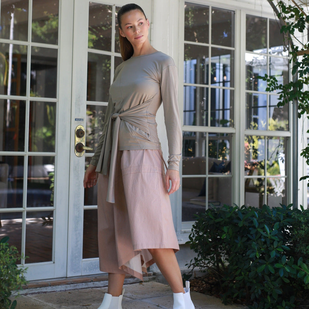 Knotted Waist Top | Taupe [Final Sale]