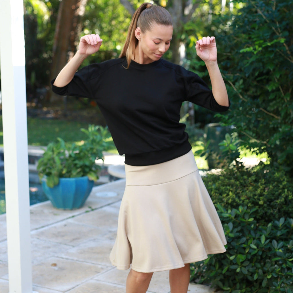 Drop Waist Skirt | Tan [Final Sale]