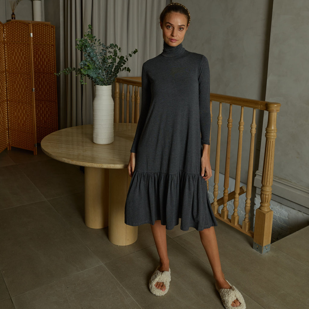 Turtleneck Dress | Grey [Final Sale]