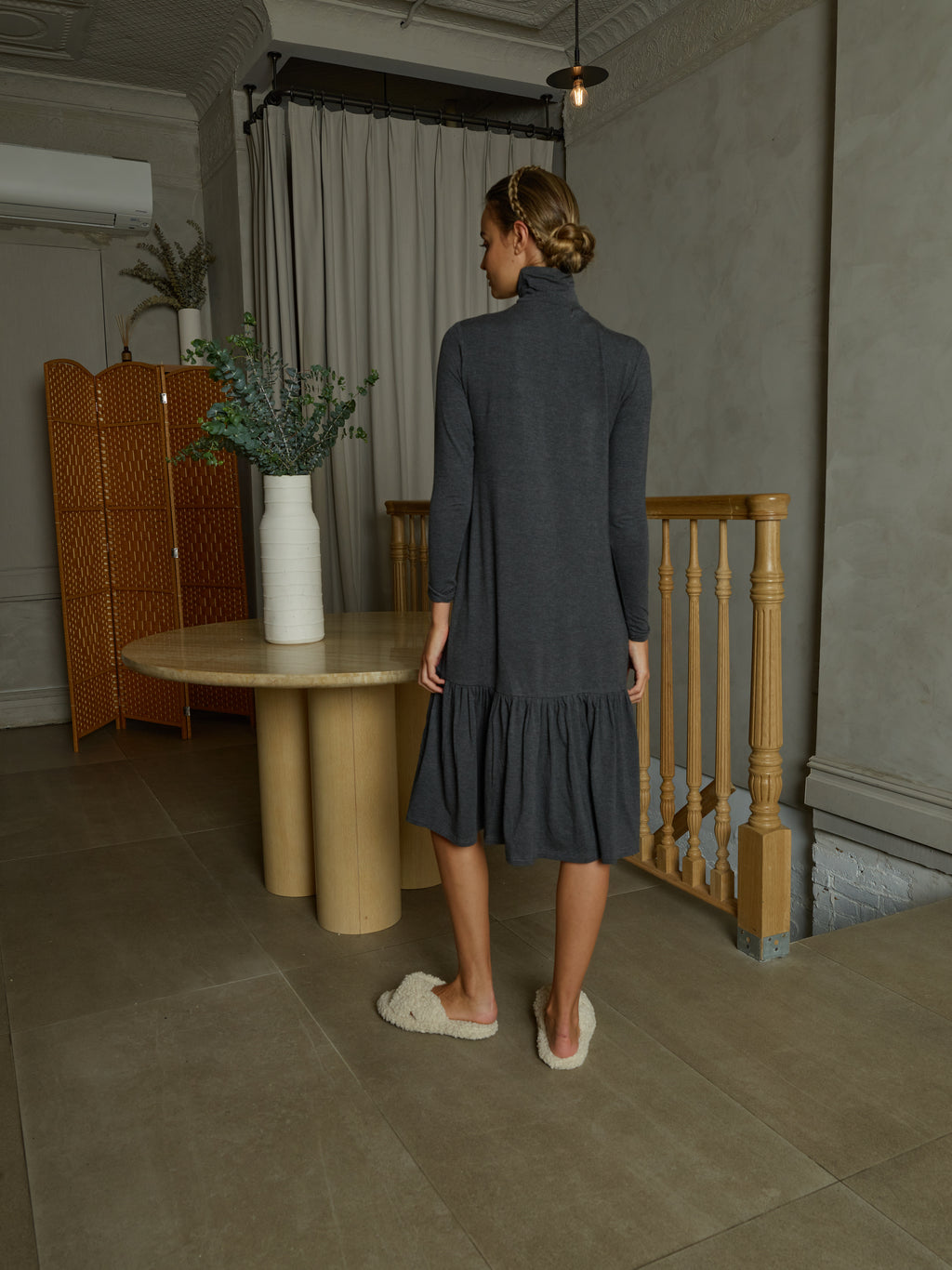 Turtleneck Dress | Grey [Final Sale]