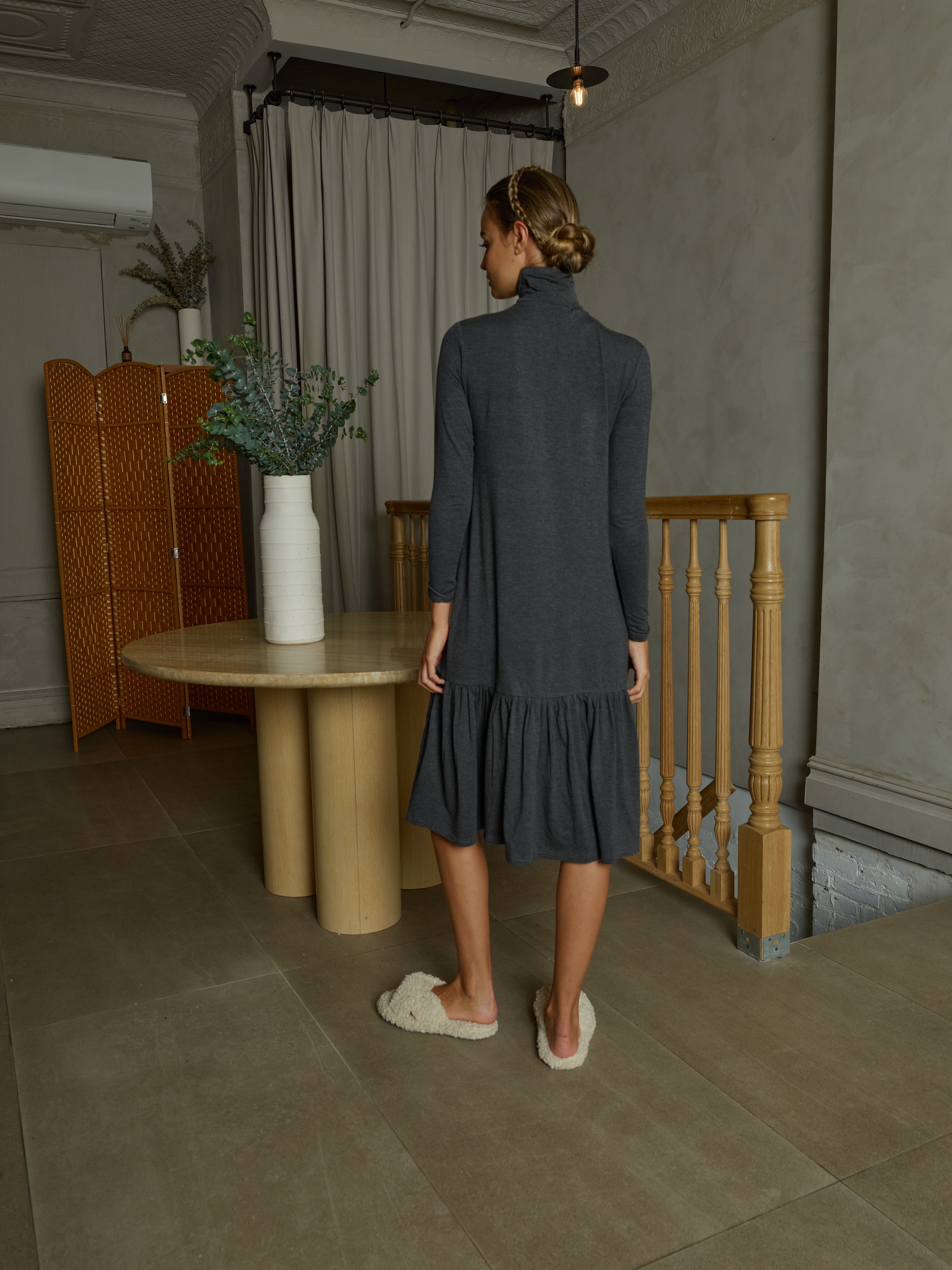 Turtleneck Dress | Grey [Final Sale]