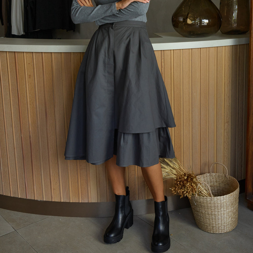 Artiste Smock Skirt | Grey  [Final Sale]