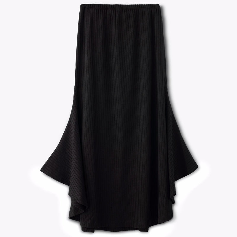 Ribbed Wing skirt | Black