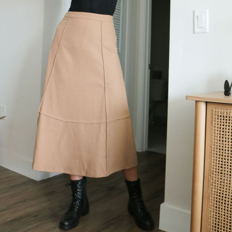 Tailored Maxi Skirt | Camel  [Final Sale]