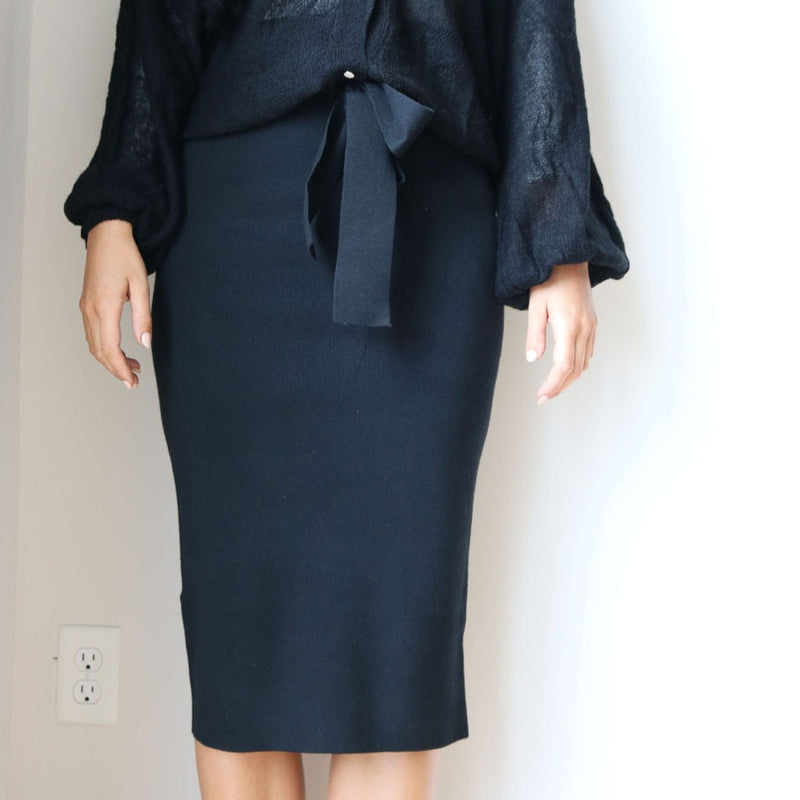 Marilyn Knit Skirt | Black  [Final Sale]