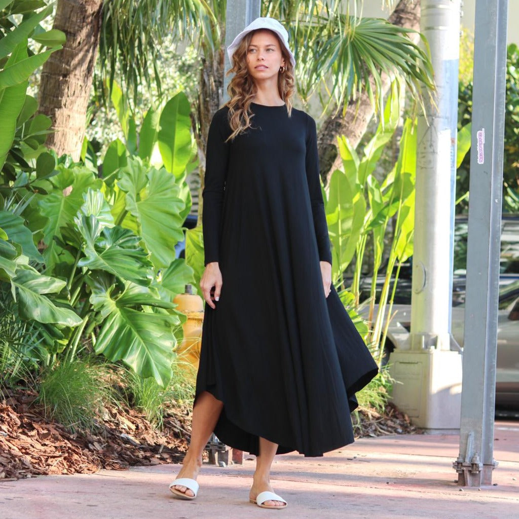 Midi Maxi Dress | Black