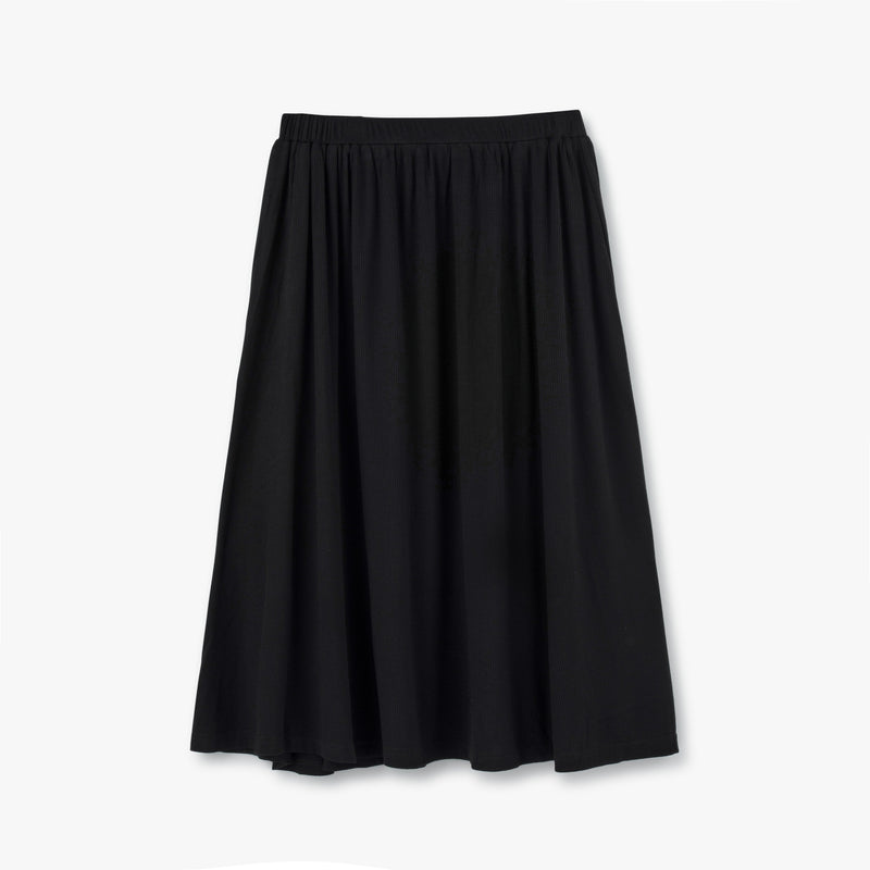 Twirl Ribbed Skirt | Black