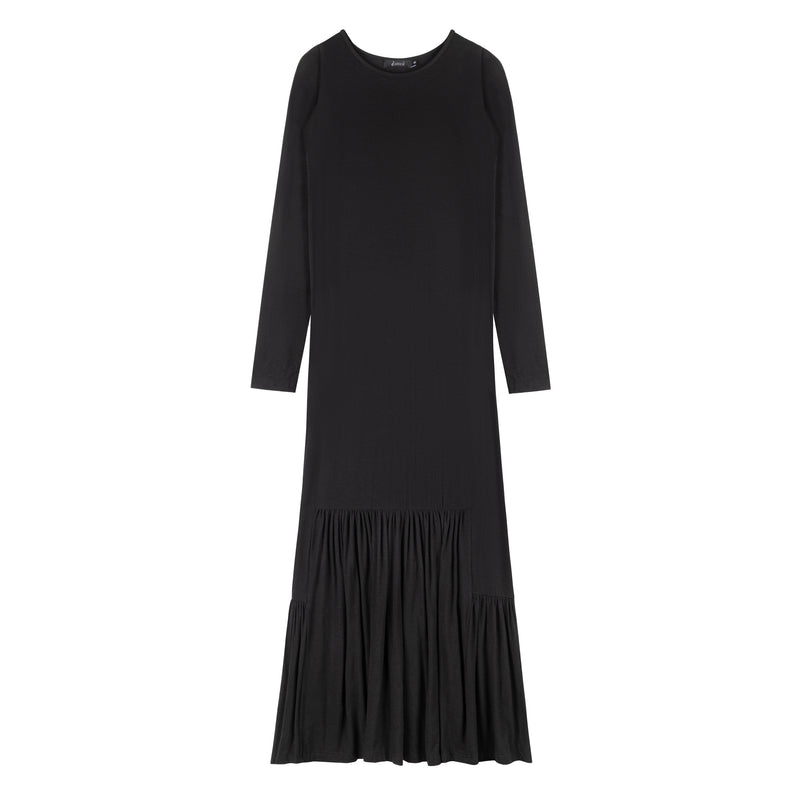 Hi-Low Ruffle Dress | Black [Final Sale]