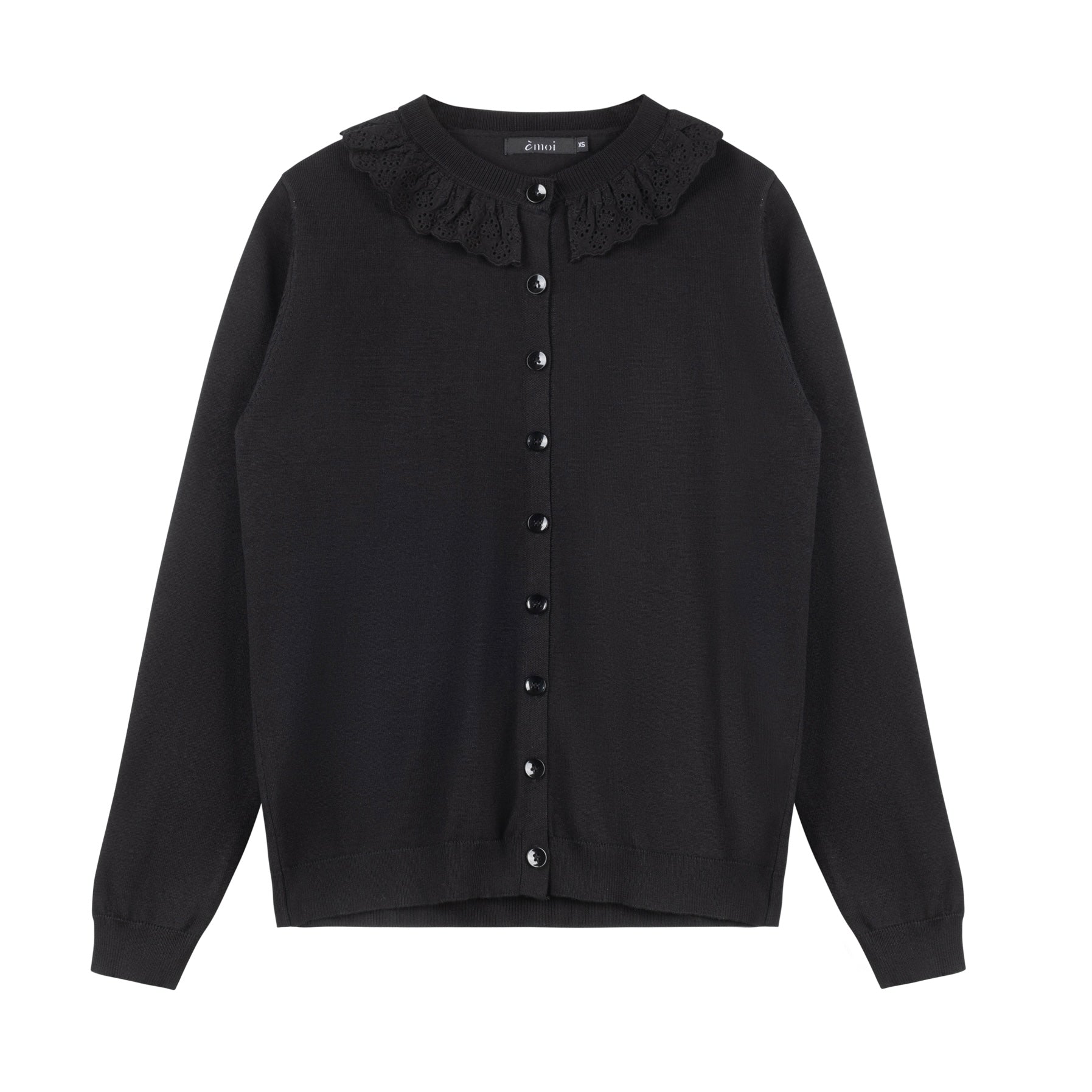Collared Eyelet Sweater | Black [Final Sale]