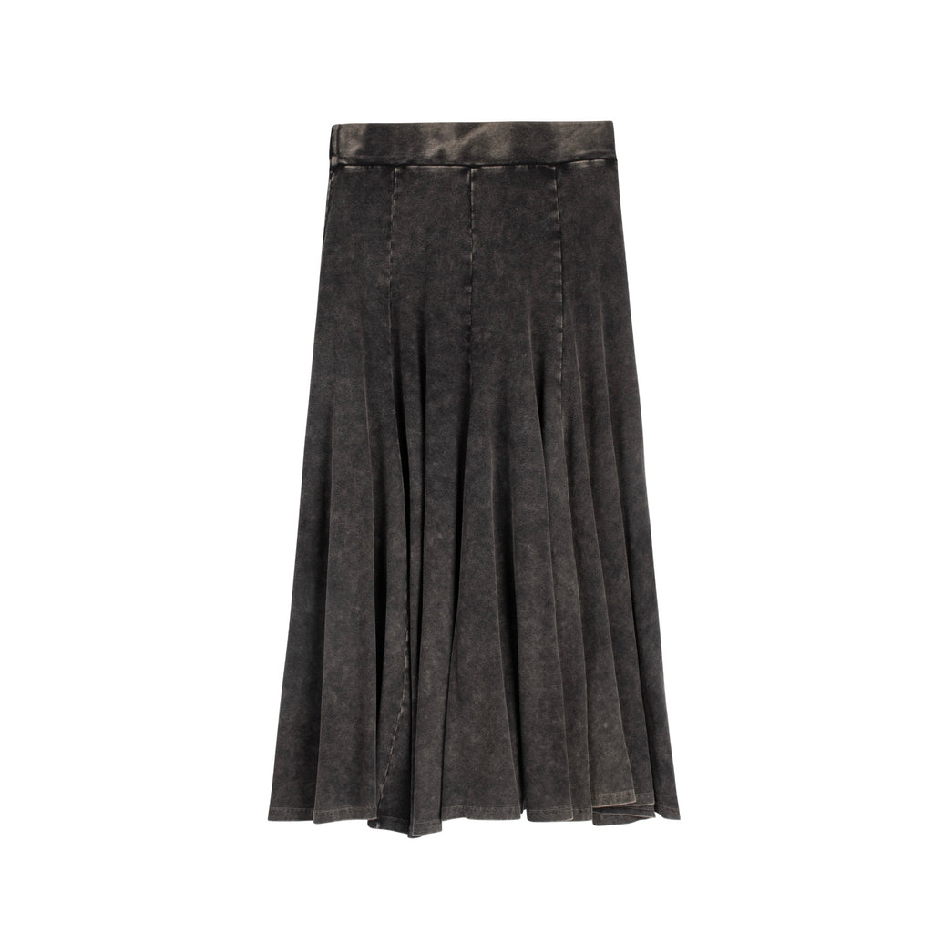 Acid Washed Panel Skirt | Black [Final Sale]