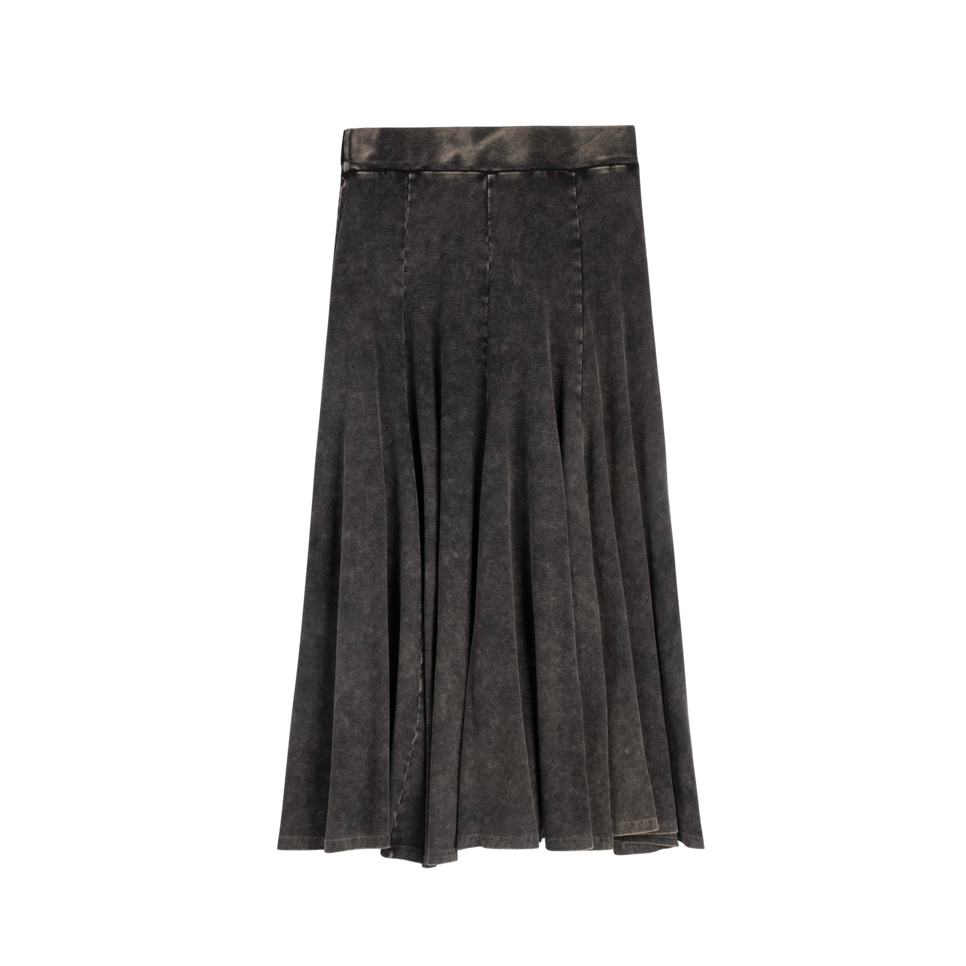 Acid Washed Panel Skirt | Black [Final Sale]