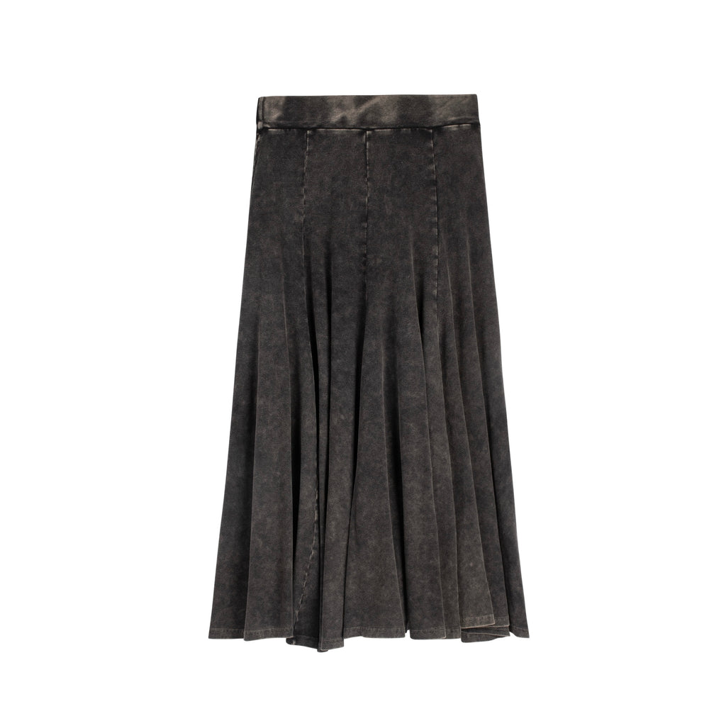 Acid Washed Panel Skirt | Black
