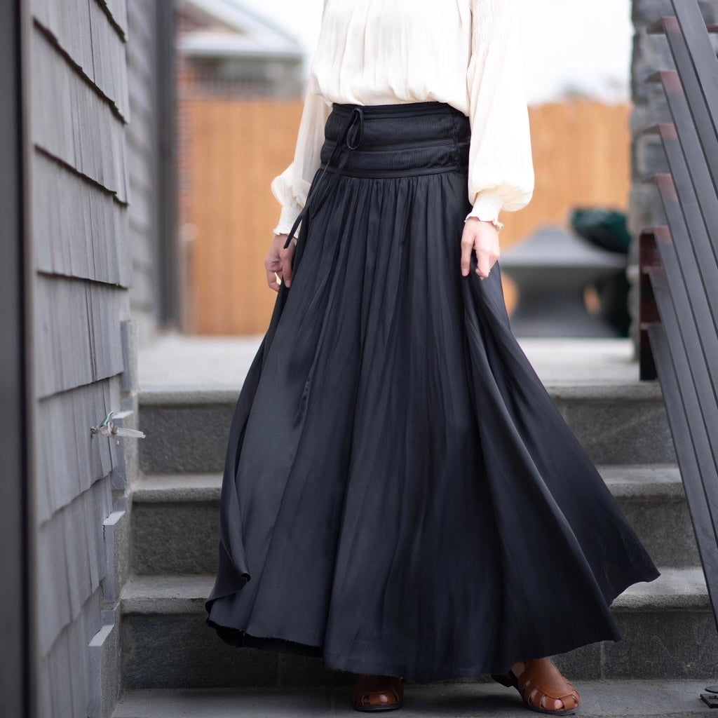 Athena Maxi Skirt | Black [Final Sale]