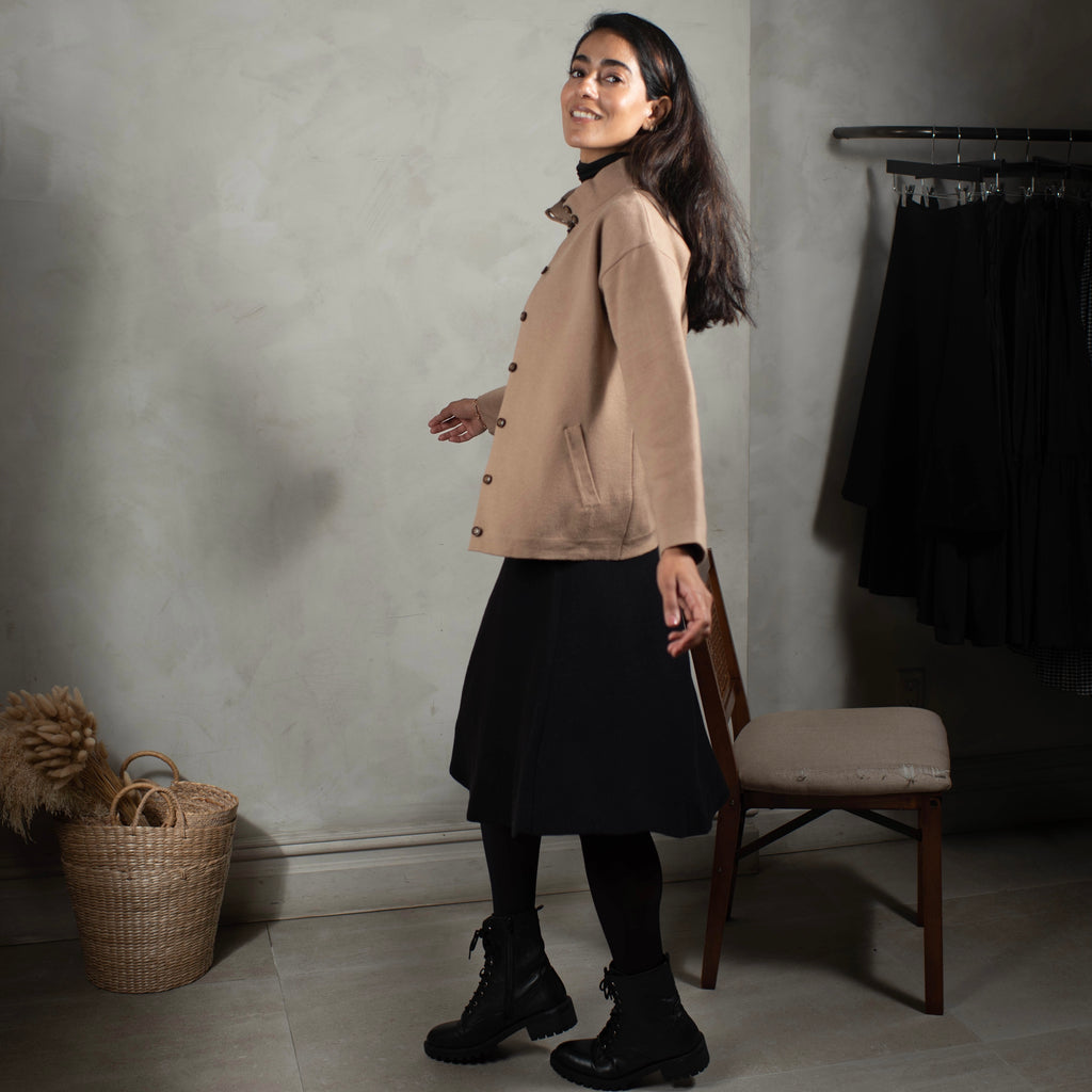 Textured Skater Skirt [Final Sale]