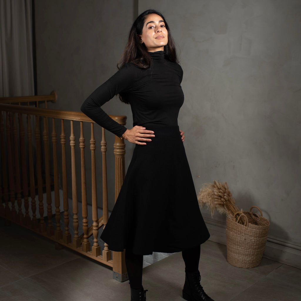 Textured Skater Skirt [Final Sale]