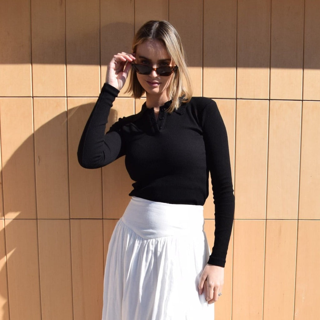Yoke Linen Maxi | White [Final Sale]