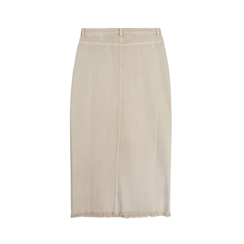 Denim Pencil Skirt | Beige [Final Sale]