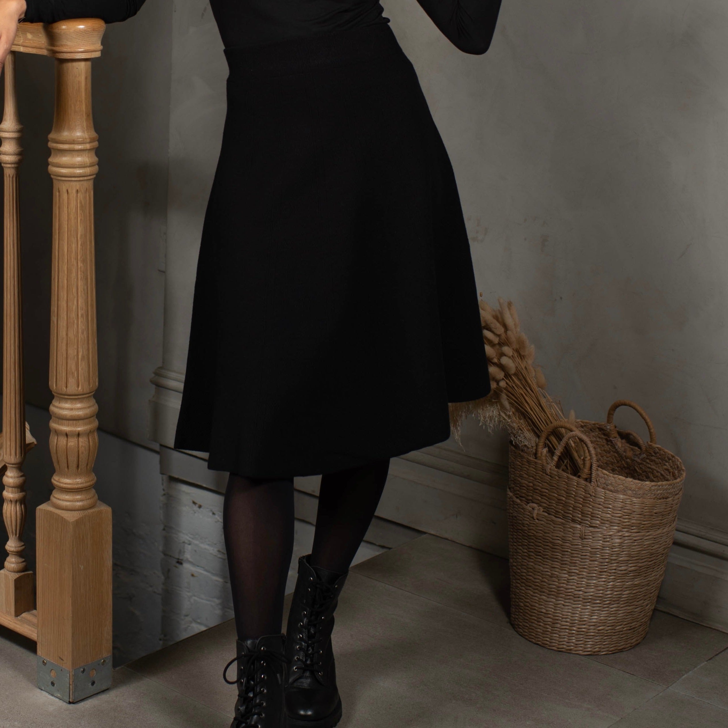 Textured Skater Skirt [Final Sale]