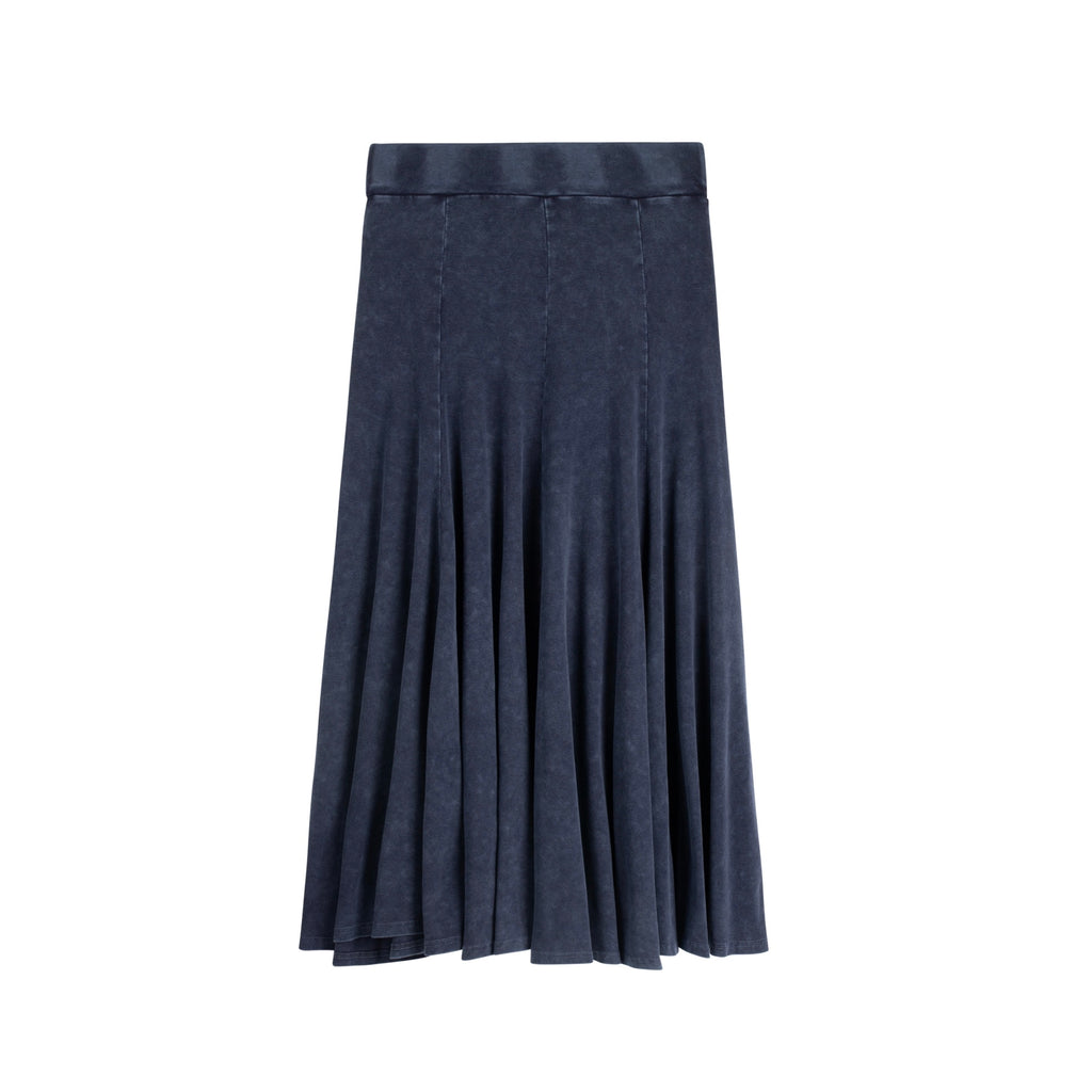 Acid Washed Panel Skirt | Blue