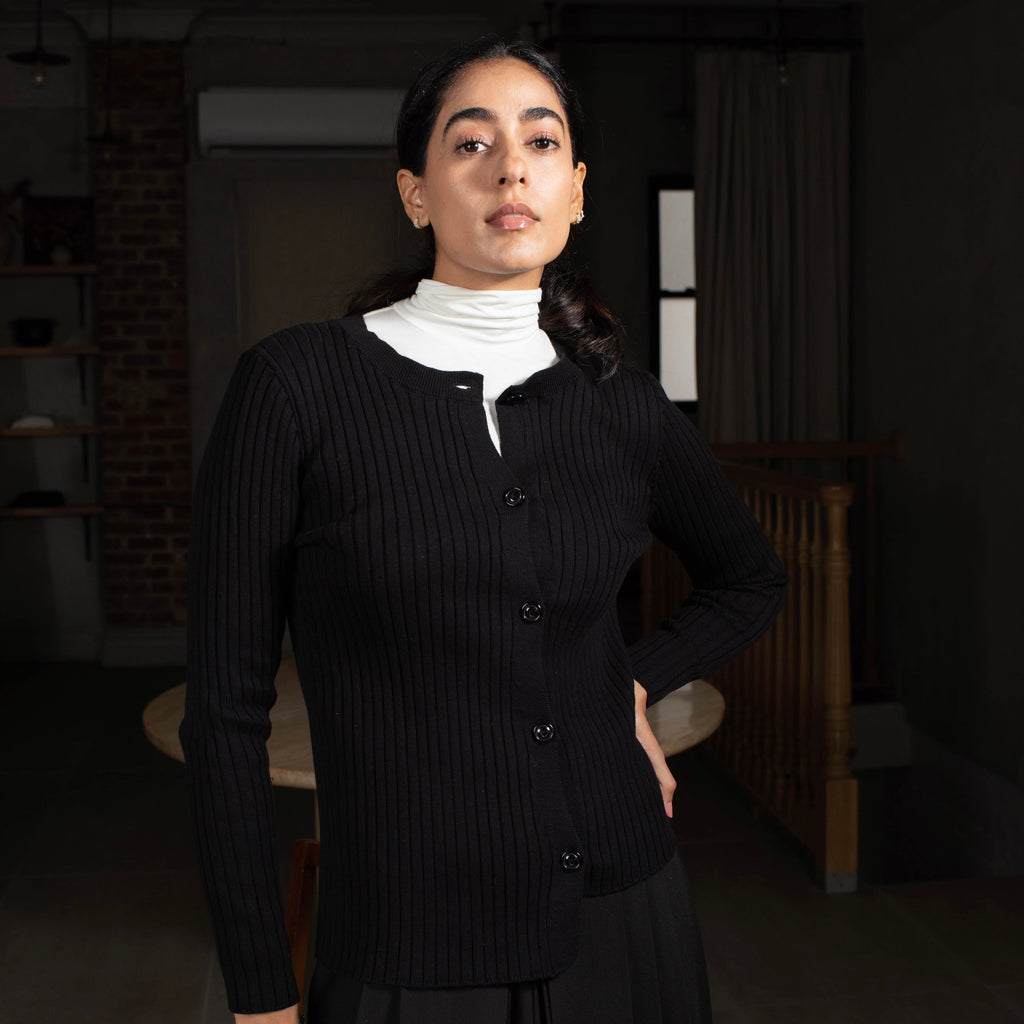 Asymmetrical Sweater | Black [Final Sale]