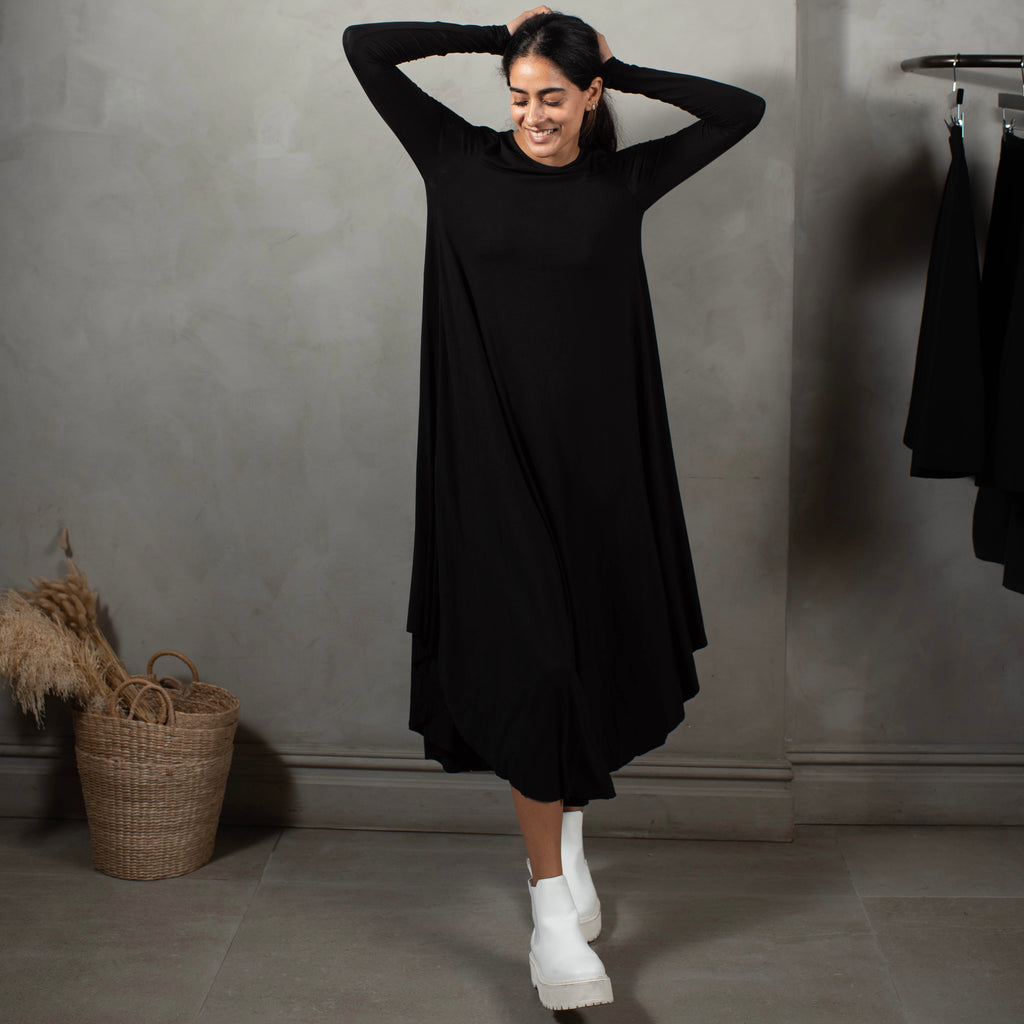 Midi Maxi Dress | Black