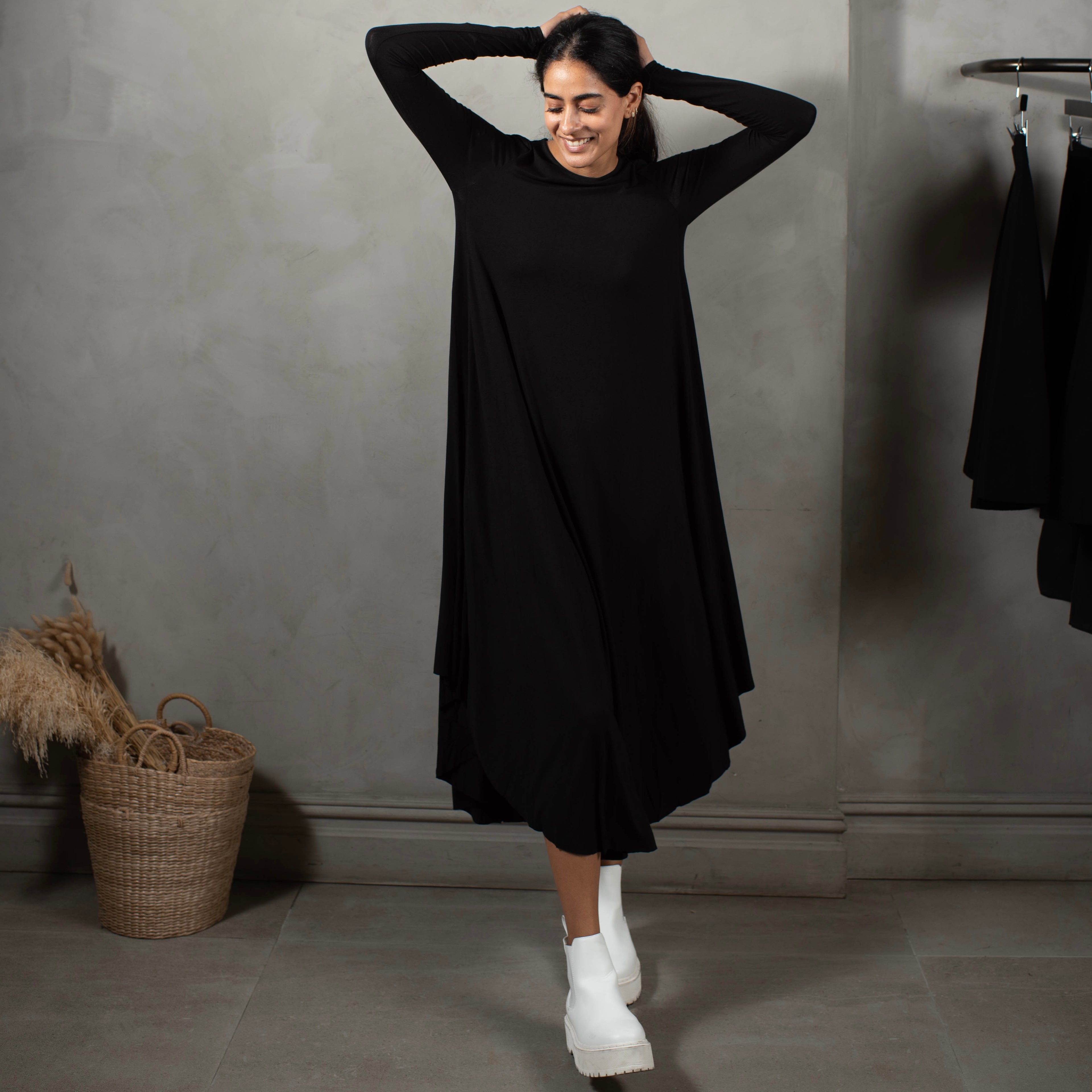 Midi Maxi Dress | Black