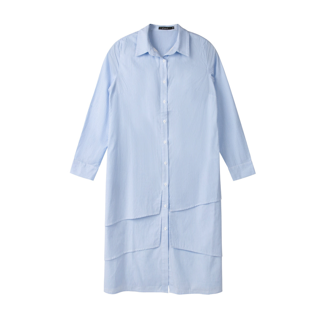 Ruffle shirt dress [Final Sale]