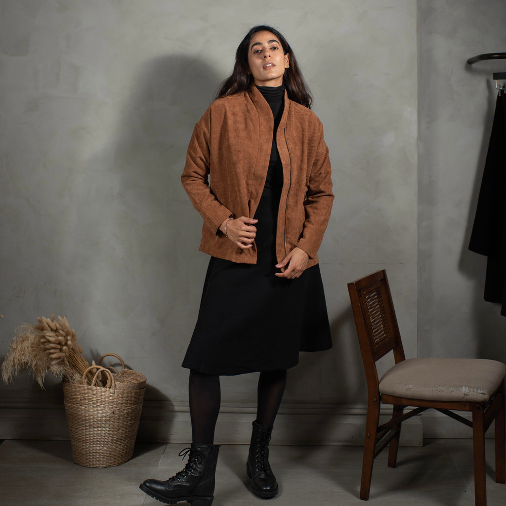 Textured Skater Skirt [Final Sale]