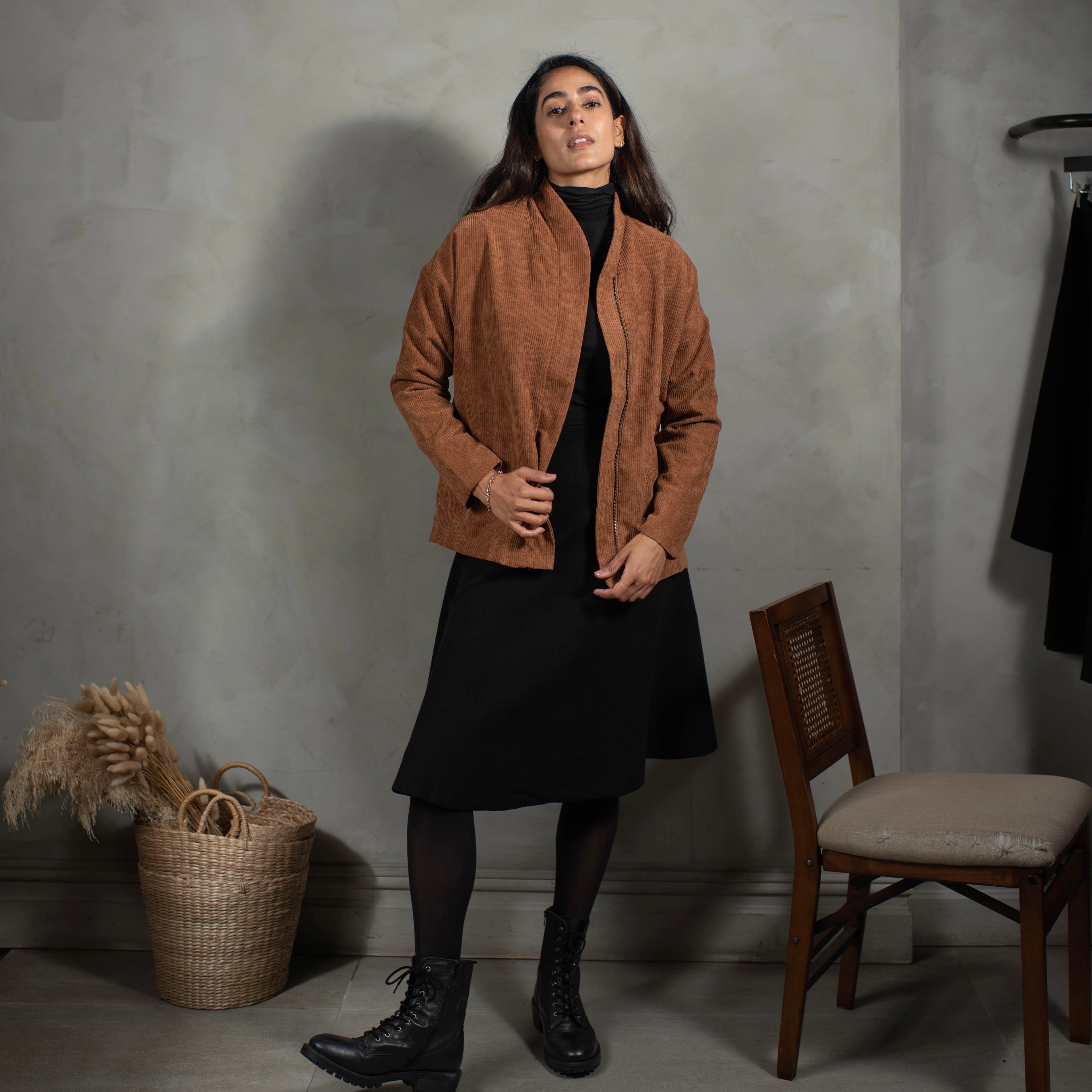 Textured Skater Skirt [Final Sale]